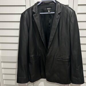 LIKE NEW DKNY Black Leather Jacket